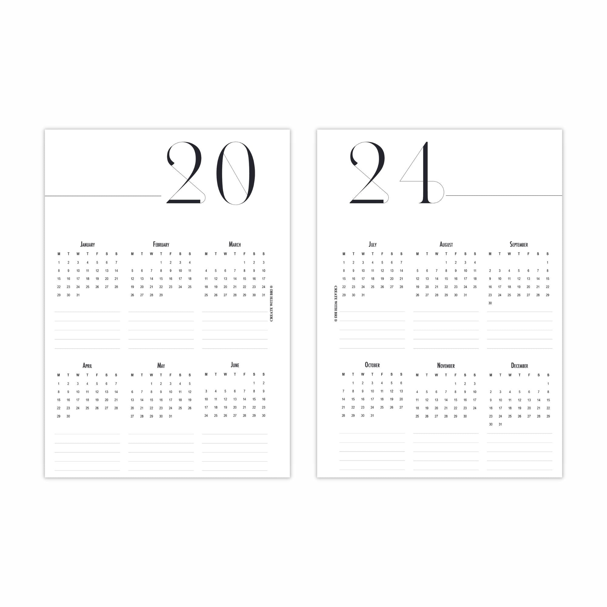 2024 Dated A5 Spiral Weekly Planner