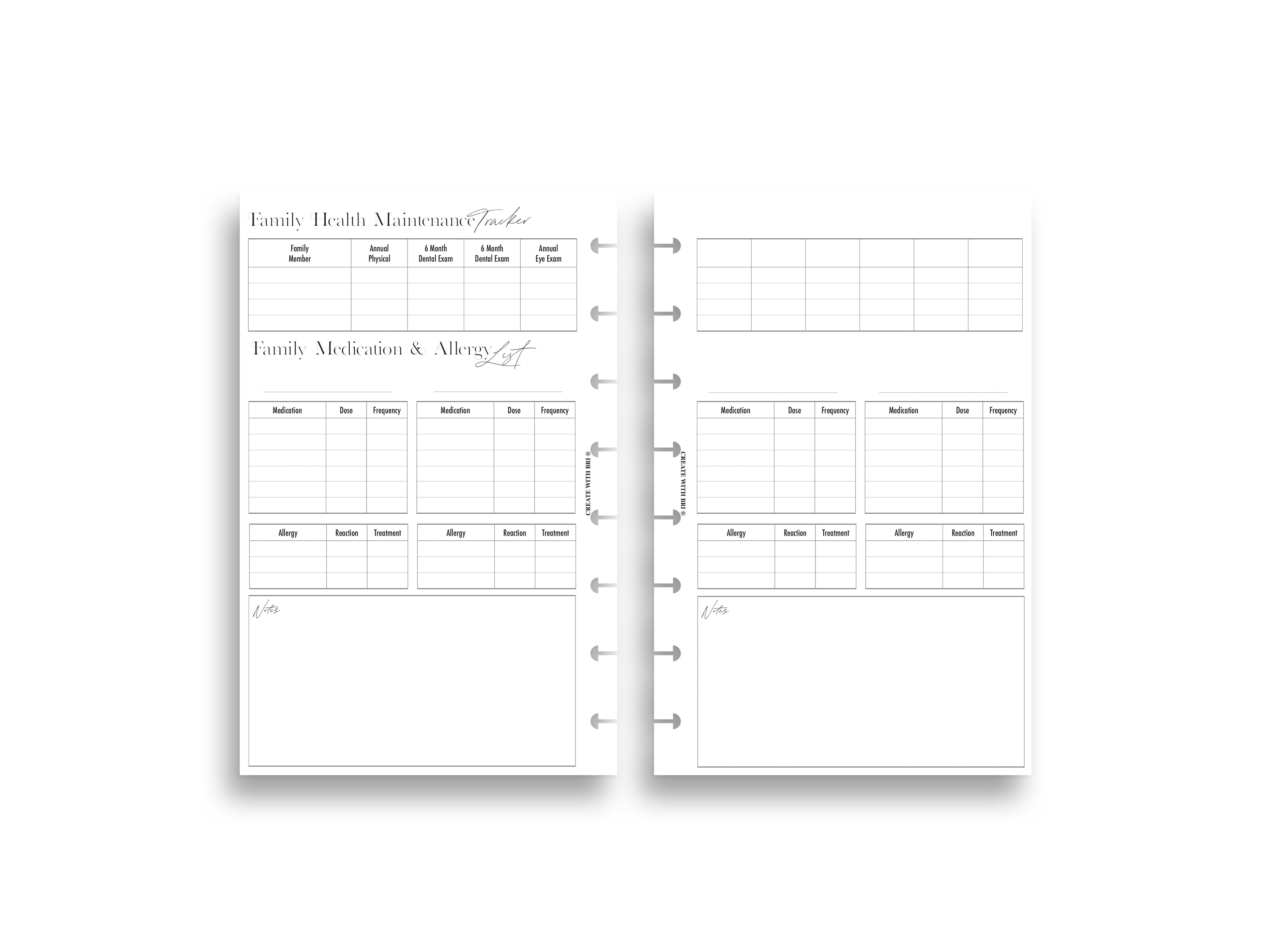 Family Health Insert