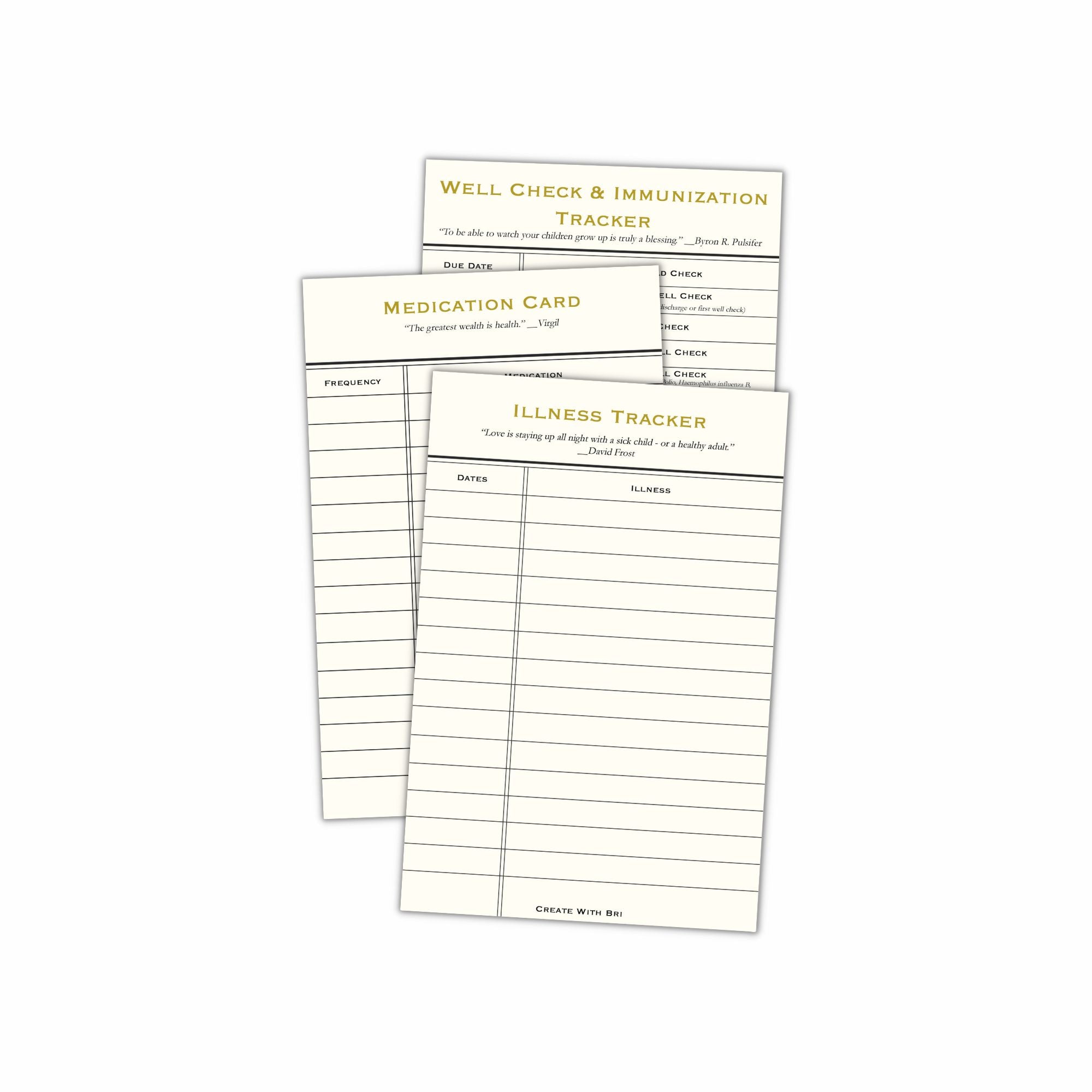 Pediatric Health & Wellness Card Set